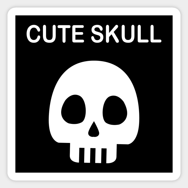 Cute Skull Sticker by JevLavigne
